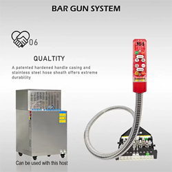 2015 年的苏打水吧台喷枪系统 OEM 产品，广泛应用于酒吧。